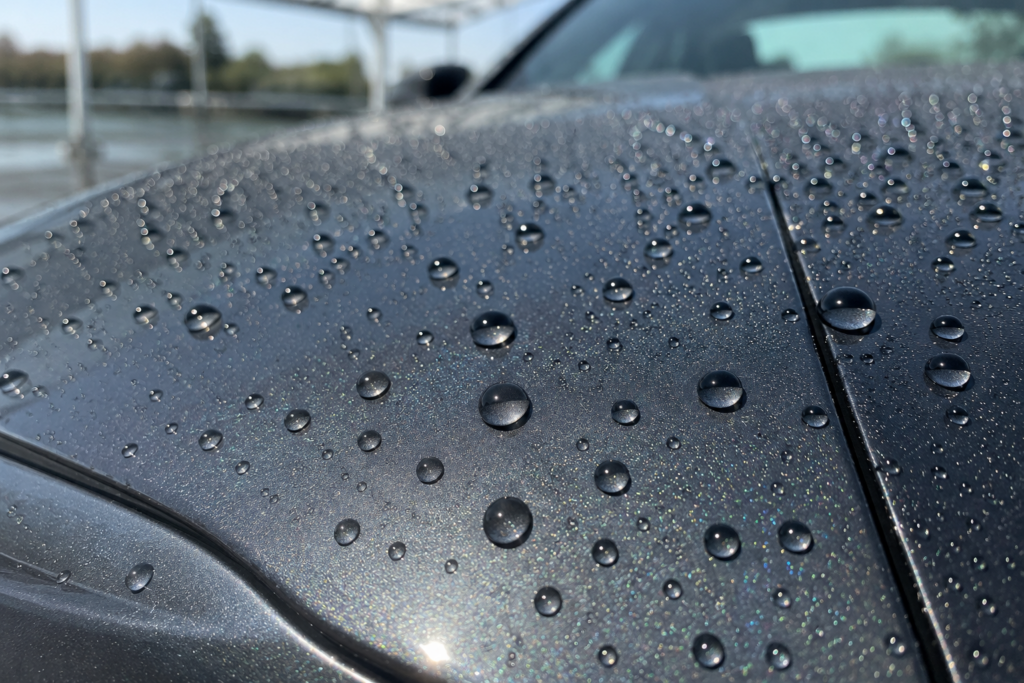 Washed a Ceramic Coated Car Bonet